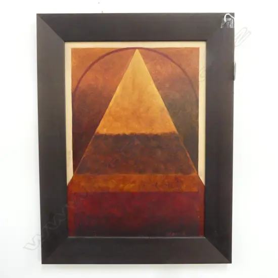 SARAH McBEATH, 'ORANGE PAINTING (PARAKIORE)', OIL ON BOARD 385x275mm