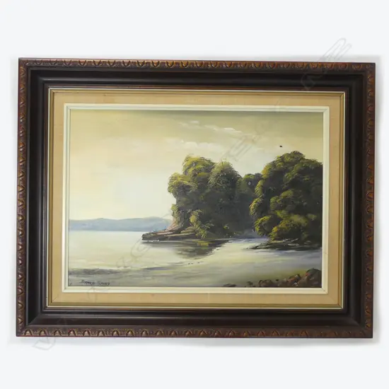 DAVID STONE 'FIRST LIGHT HOWICK BEACH' ACRYLIC ON BOARD 340x490mm