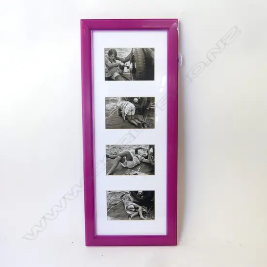 4 FRAMED RACY 1920s PHOTO PRINTS 650x270mm overall