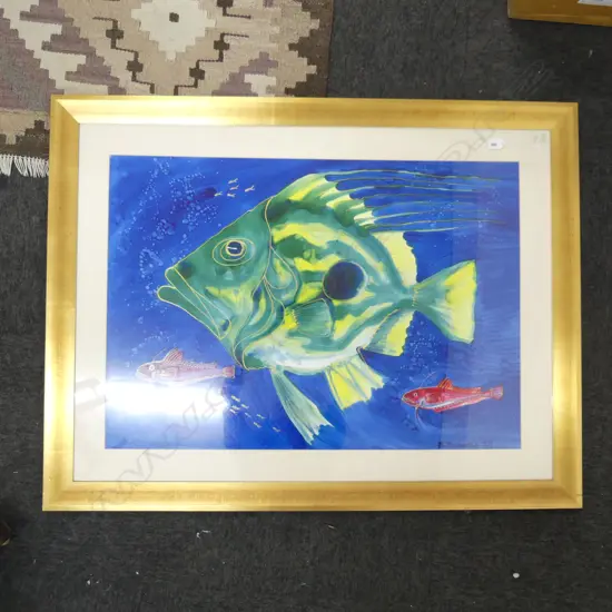 D.VASSEY, JOHN DORY & GURNARD, LARGE SEASCAPE, 860 x 1120mm