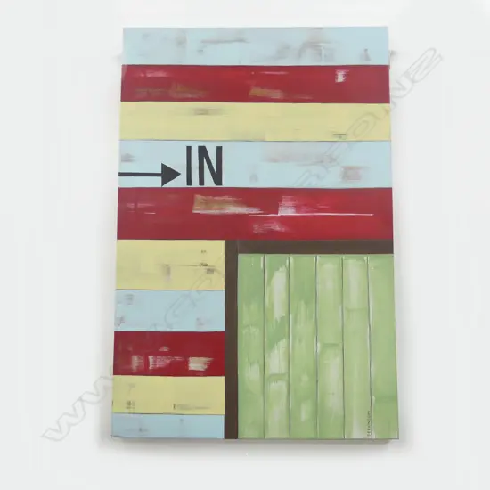 ANNE PERKINSON 'COLOURS OF THE FIFTIES' ACRYLIC ON CANVAS 915x610mm