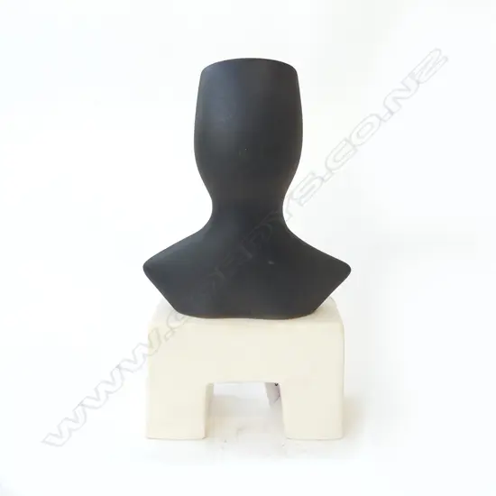 'HEAD ON A FIGURE' by M MICHAEL, CERAMIC, H.220mm (sm frit to shoulder)