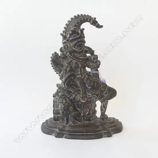 VICTORIAN ‘PUNCH’ CAST IRON DOOR STOP C.1880’S H.320MM