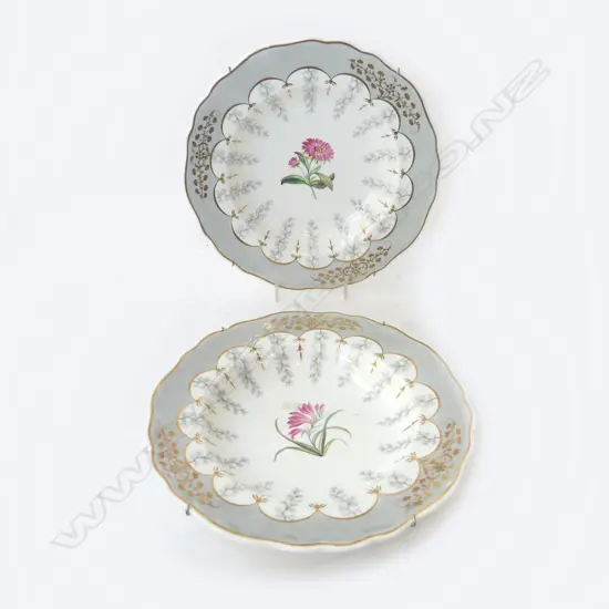 PR CHAMBERLAINS WORCESTER SOUP PLATES 265mm dia