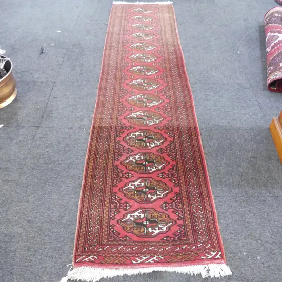 HAND KNOTTED WOOL PILE RUNNER 2870x700mm
