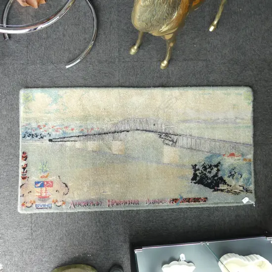 FELTEX AUCKLAND HARBOUR BRIDGE RUG - WORN 670x1300mm