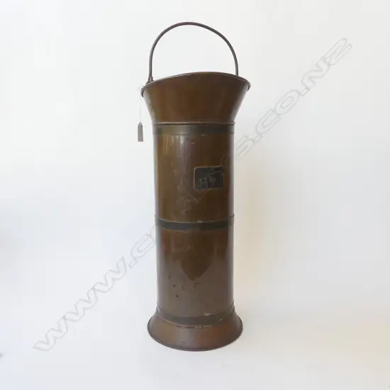  VINTAGE COPPER COAL SKUTTLE H500MM
