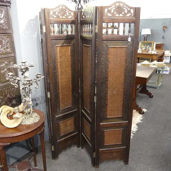 4 PANEL ORIENTAL SCREEN 1820x410mm