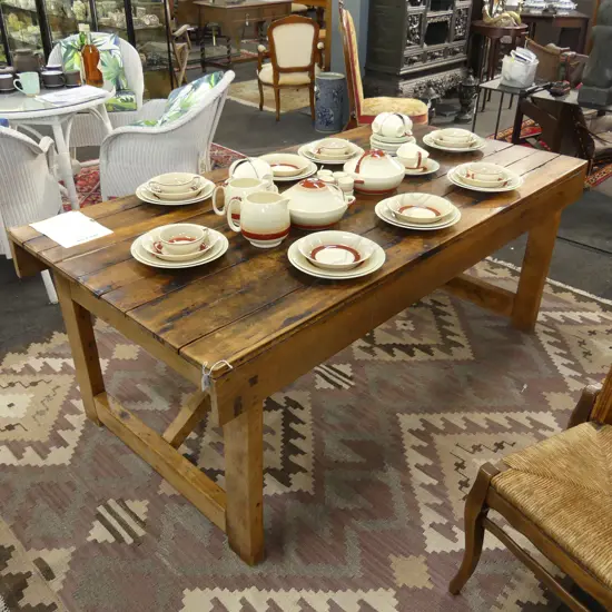 CORSO DI FIORI RUSTIC KAURI & MATAI PLANK TOP DINING TABLE 1840x940x780mm