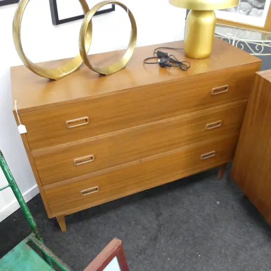 RETRO / MID CENTURY 3 DRAWER CHEST 1070x390x795mm