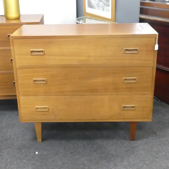 RETRO / MID CENTURY 3 DRAWER CHEST 915x380x780mm