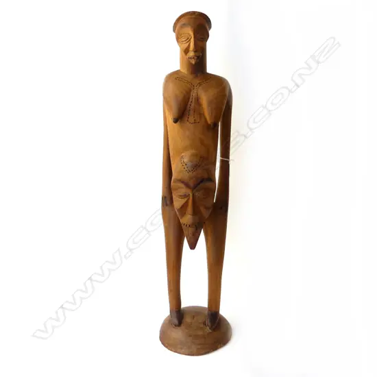 CARVED WOODEN FERTILITY STATUE H.830mm