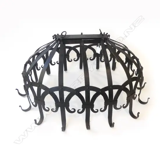 WROUGHT IRON KITCHEN POT RACK 540x740x370mm