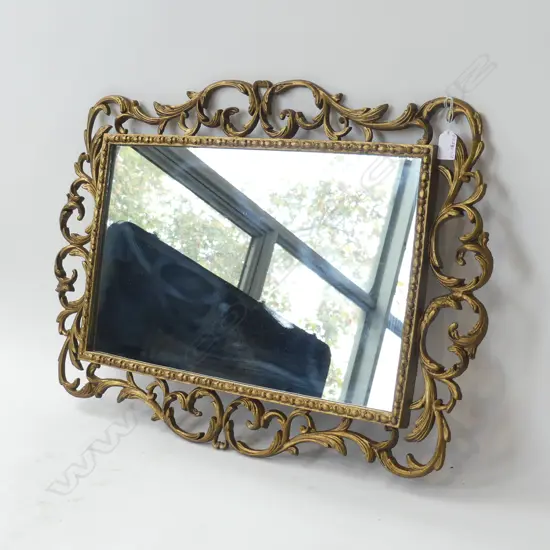 GILT METAL FRAMED MIRROR 700X500MM