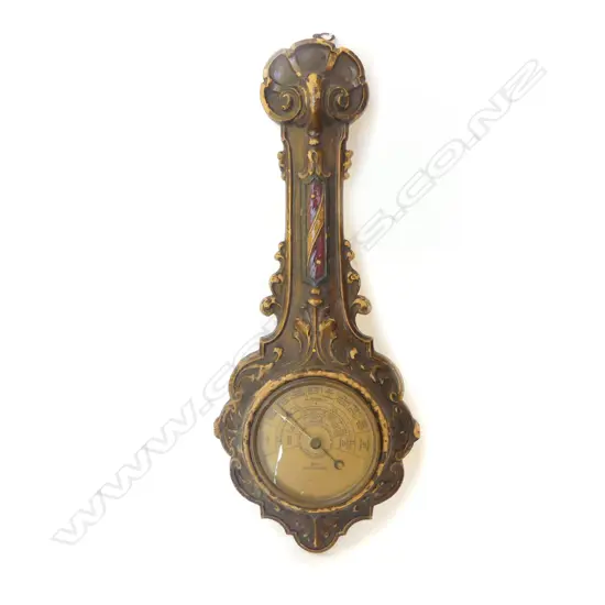 SMALL VINTAGE BANJO BAROMETER H490MM