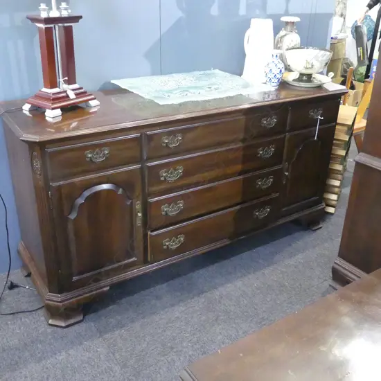 ETHAN ALLEN CHERRY WOOD SIDEBOARD 6 drawers 2 cupboards H.815mm. W.1620mm.