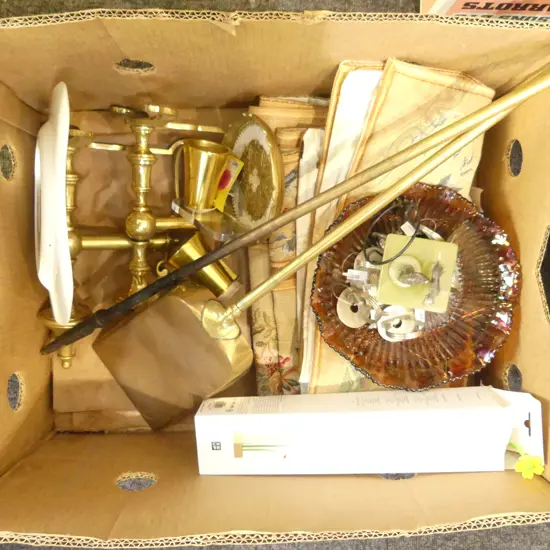 TAPESTRY, FIRE TOOLS, ETC