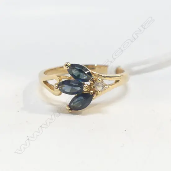 18ct ? YELLOW GOLD & GEM STYLE SET RING probably not gold  SIZE N