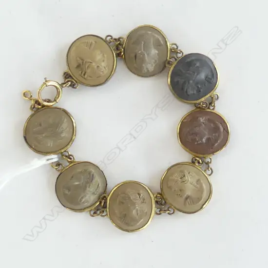 VICTORIAN LAVA CAMEO BRACELET (FAULTS)