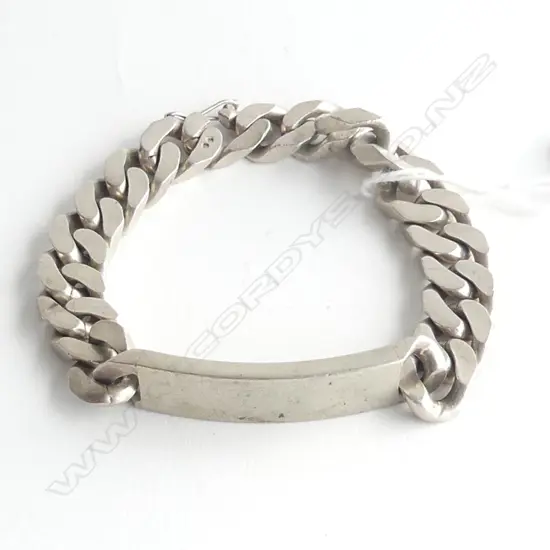 HEAVY SILVER ID BRACELET unengraved78gms