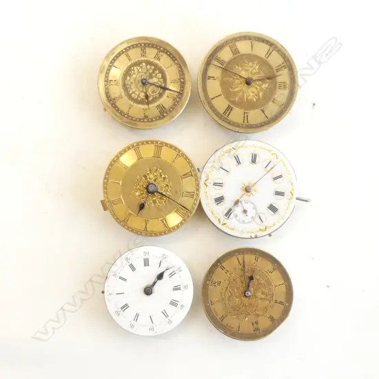 BAG SIX OLD MID SIZE POCKET WATCH MOVEMENTS