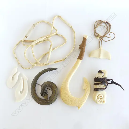 MAINLY BONE CARVINGS & NECKLACE