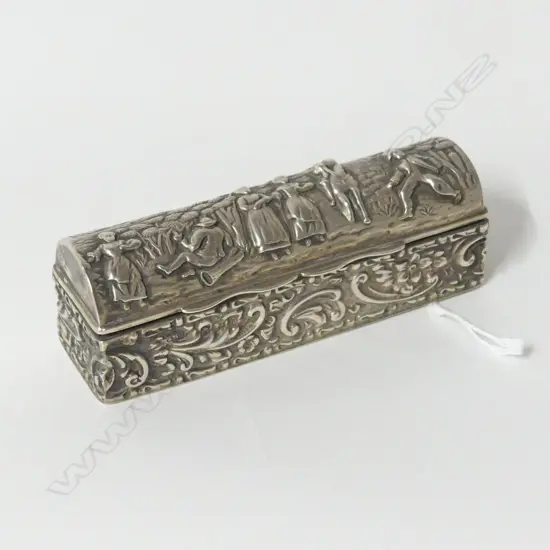 STG SILVER LIDDED CONTAINER W.95mm, B'HAM 1909 68gms