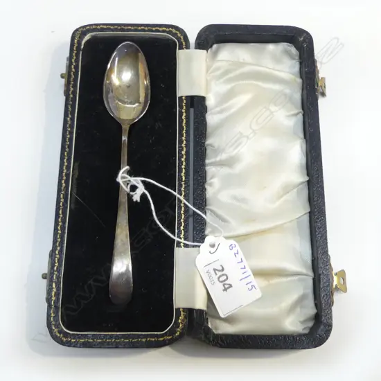 CASED S/SILVER CHRISTING SPOON 15G