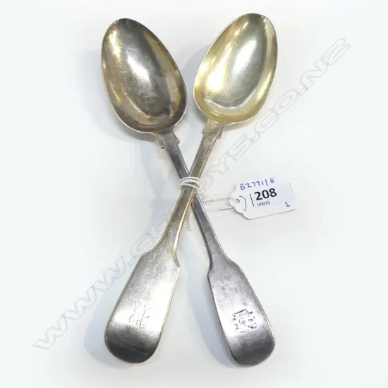 GEO S/SILVER SERVING SPOON & VICT S/SILVER SERVING SPOON 152G