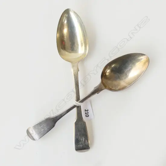 2 GEO S/SILVER SERVING SPOONS 135G