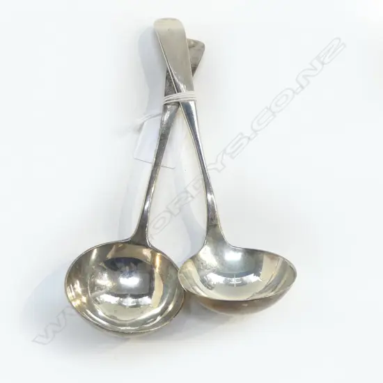 2 S/SILVER SAUCE LADLES 131G