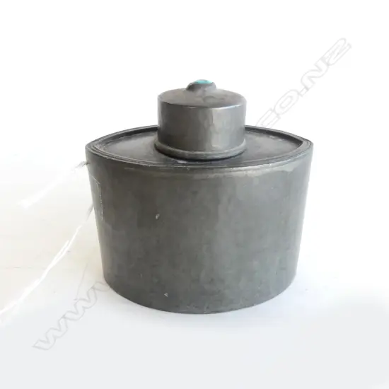 TUDRIC PEWTER TEA CADDY w. BEATEN FINISH H.95mm