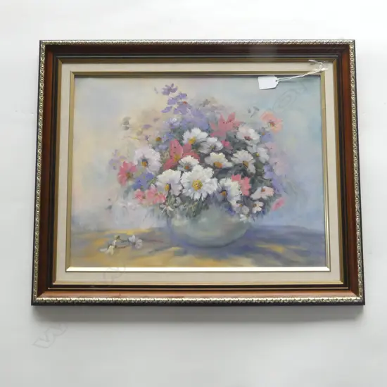 OIL ON BOARD STILLIFE SIGNED ES MCUTCHON H460MM W560MM