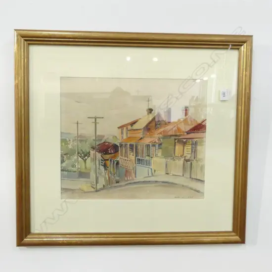 MAY GILBERT, PONSONBY STREET SCENE, WC 335x400mm