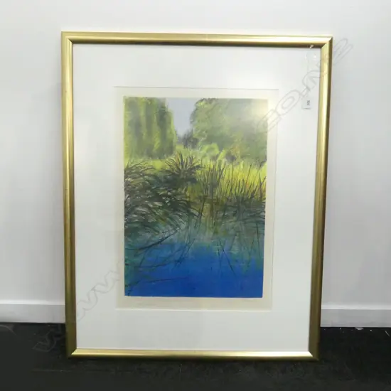 JUNE RITCHIE 'OHINETONGA SUMMER' MONOPRINT 1990 560x400mm