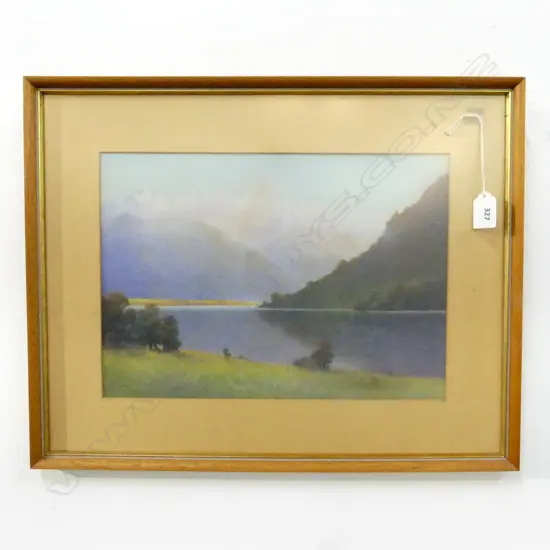 JD PERRET SOUTHERN ALPS LAKE SCENE W/C SIGNED, 400 X 500mm