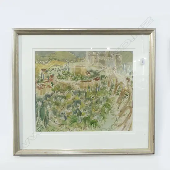 RICHARD CHRISP 'VIEW OF SPOLETO FROM MONTELUCO' WC '93 415x500mm