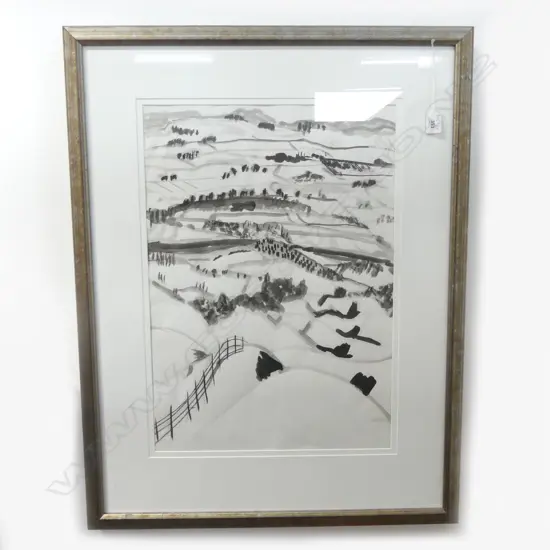 JANET PAUL 'STORMY POINT, RANGITIKEI (NEAR HUNTERVILLE) W/C 600x420mm