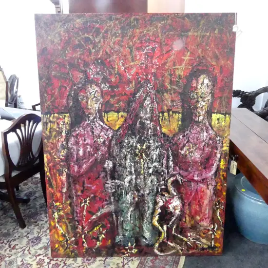 DAVID HOLMBERG 'RETURN TO SPRINGTIME' OIL ON CANVAS ’92 1600x1200mm