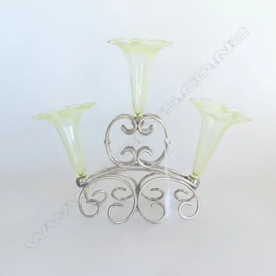 VASELINE GLASS EPERGNE H.240mm