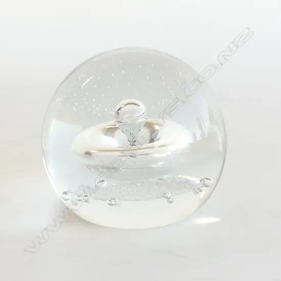 CAITHNESS PAPERWEIGHT 'STARWATCH SILVER', 'L339' TO BASE, DIA. 75mm, H.70mm