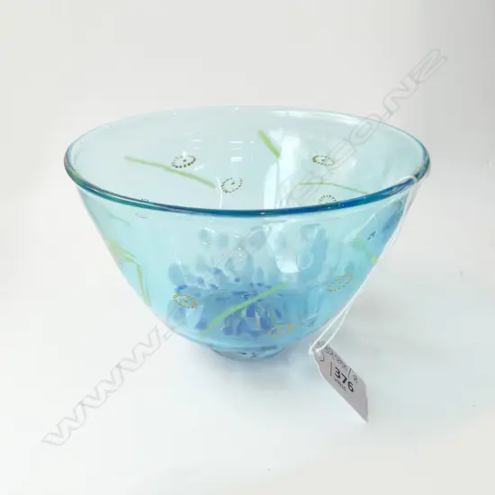 PETER VIESNIK ART GLASS BOWL '00 H.95mm