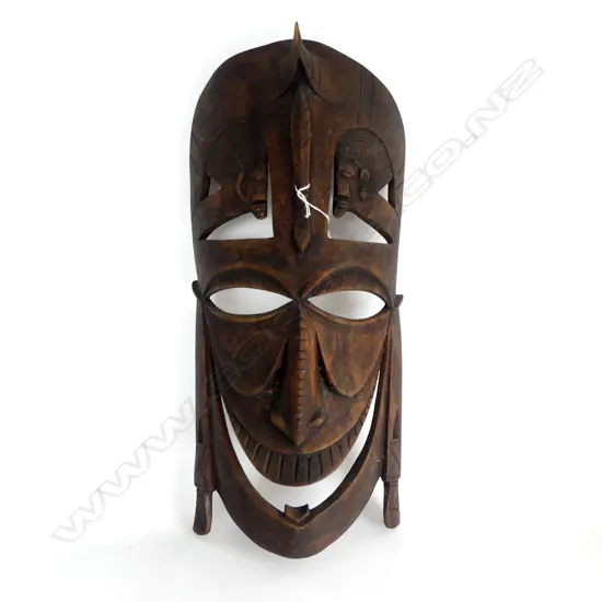 CARVED WOODEN TRIBAL MASK H.520mm