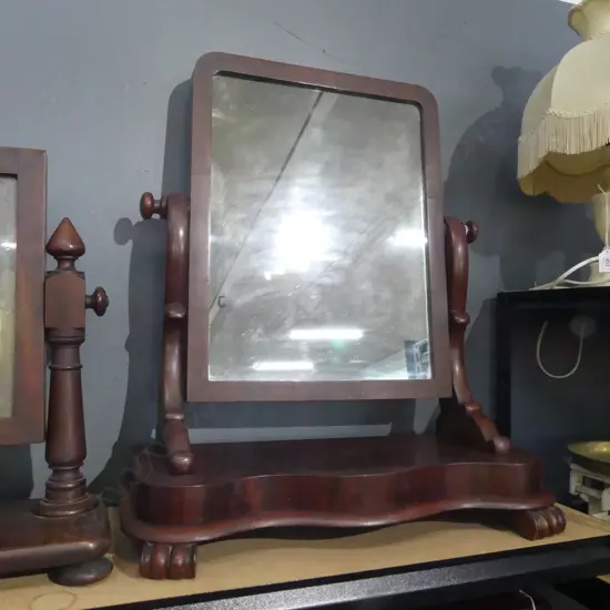 VICTORIAN MAHOGANY TOILET MIRROR H.660mm
