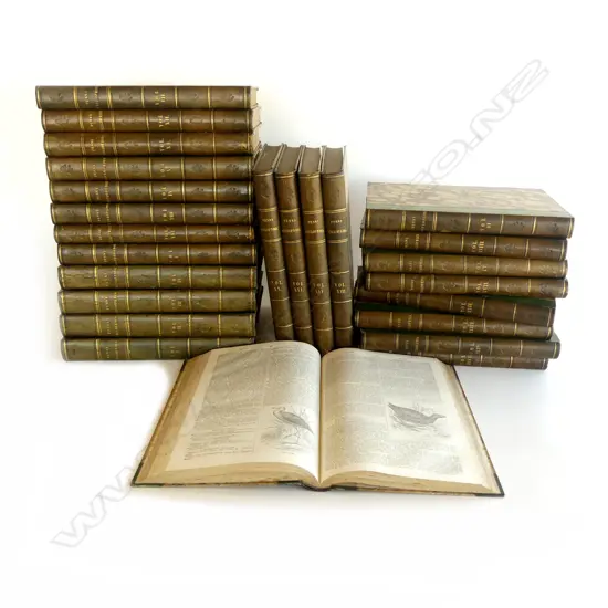25 VOLUMES VICT LEATHER BOUND BOOKS PENNY CYCLOPEDIA H280MM
