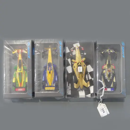 4 DIE CAST RACING CARS L140MM