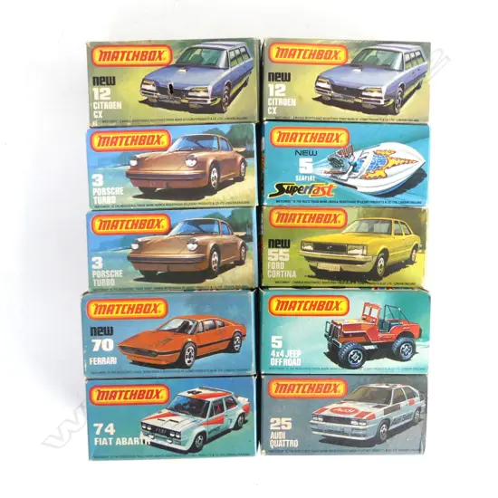 10 MATCHBOX MODEL CARS, BOXED