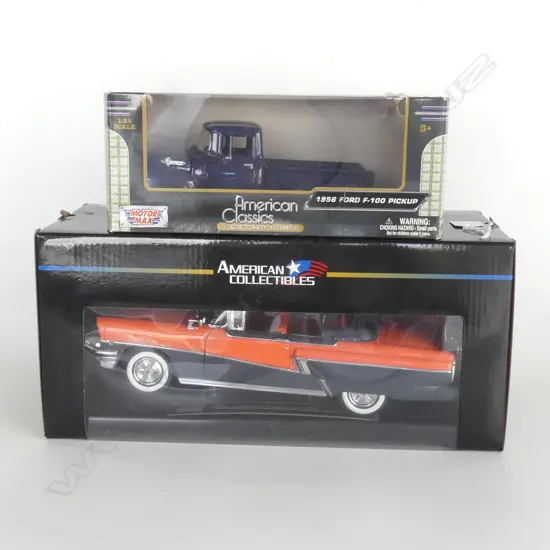 DIE CAST MINT & BOXED 53 CHEV BEL AIR L350 & 56 FORD PICK UP L250MM