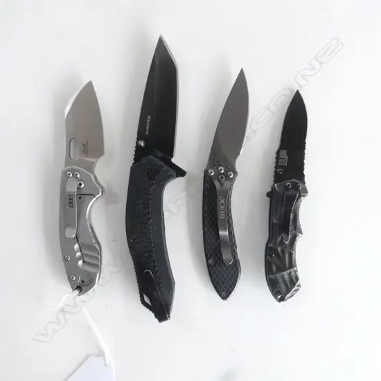 4 POCKET KNIVES - KERSHAW, CRKT, BUCK, S&W