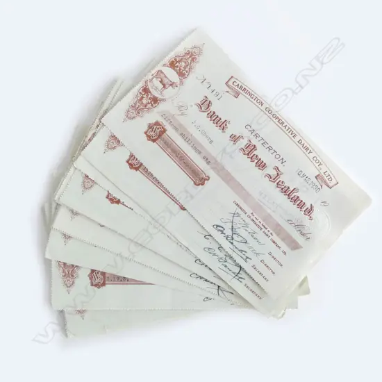 35 1030's BANK of NEW ZEALAND CHEQUES